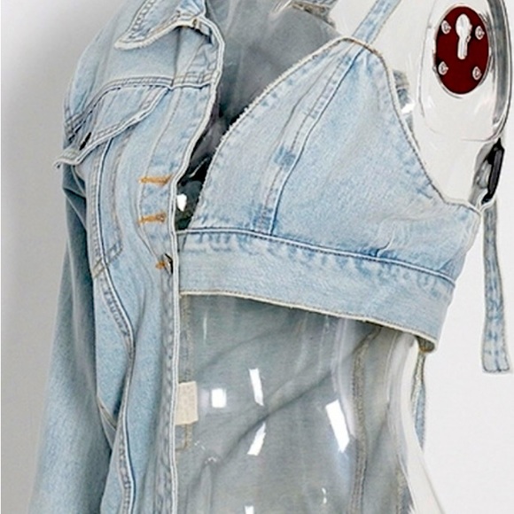 Asymmetrical denim jacket size S - Picture 1 of 4